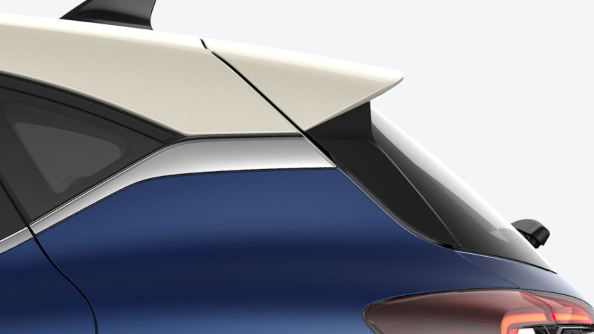 Bleu Iron / toit Blanc Albatre
