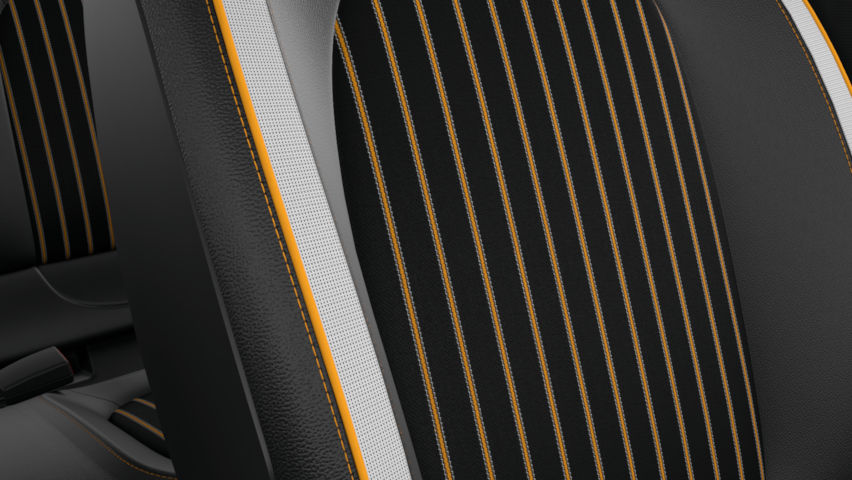Sellerie mixte TEP / tissu Jaune Mango (avec personnalisation)