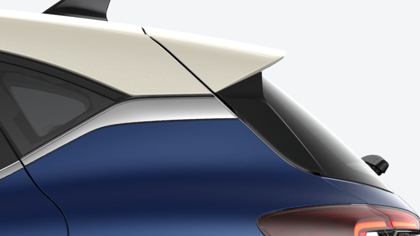 Bleu Iron / toit Blanc Albatre